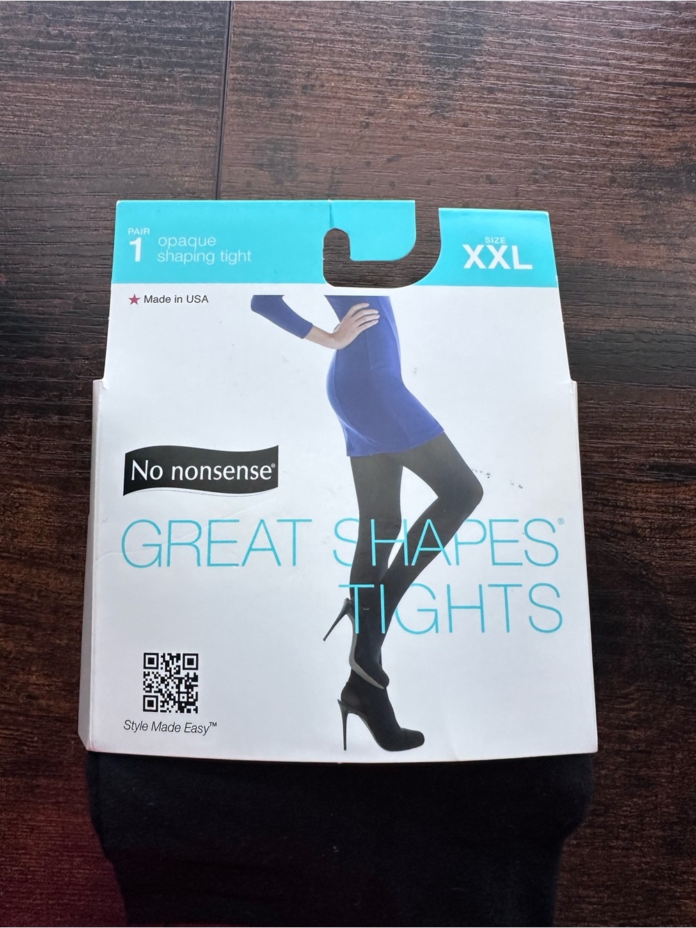 No Nonsense Great Shapes Opaque Shaping Tights Black XXL New
